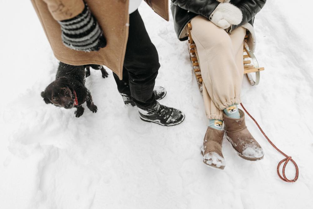 winter sledding