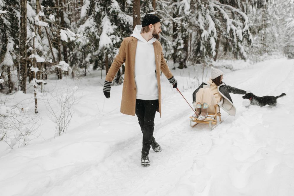 winter sledding